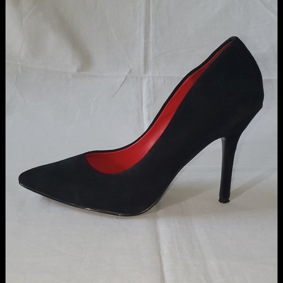 Charles Jourdan black suede pumps shoes - Picture 5 of 11